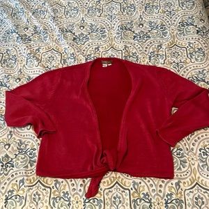 Beautiful mid-weight open tie sweater/cardigan